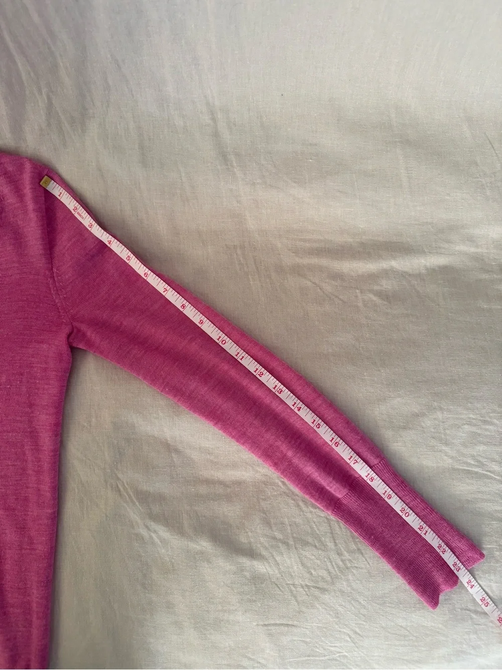 J. Crew V-Neck Merino Wool Sweater in Beautiful Thulian Pink